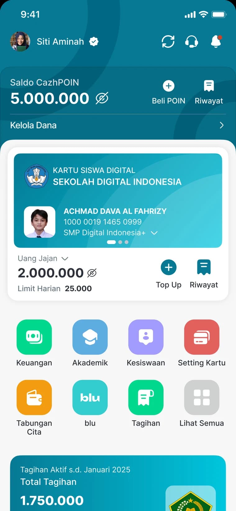 Layar Beranda aplikasi CARDS