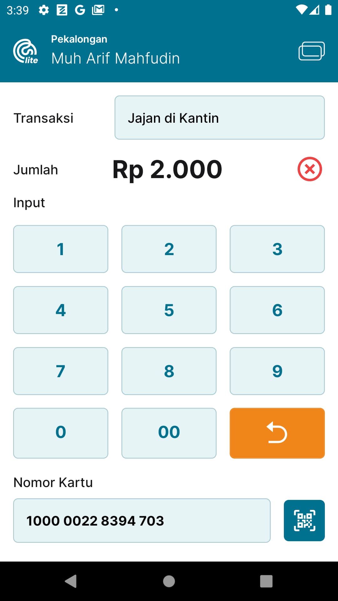 Aplikasi CARDS Canteen untuk toko online kantin cashless