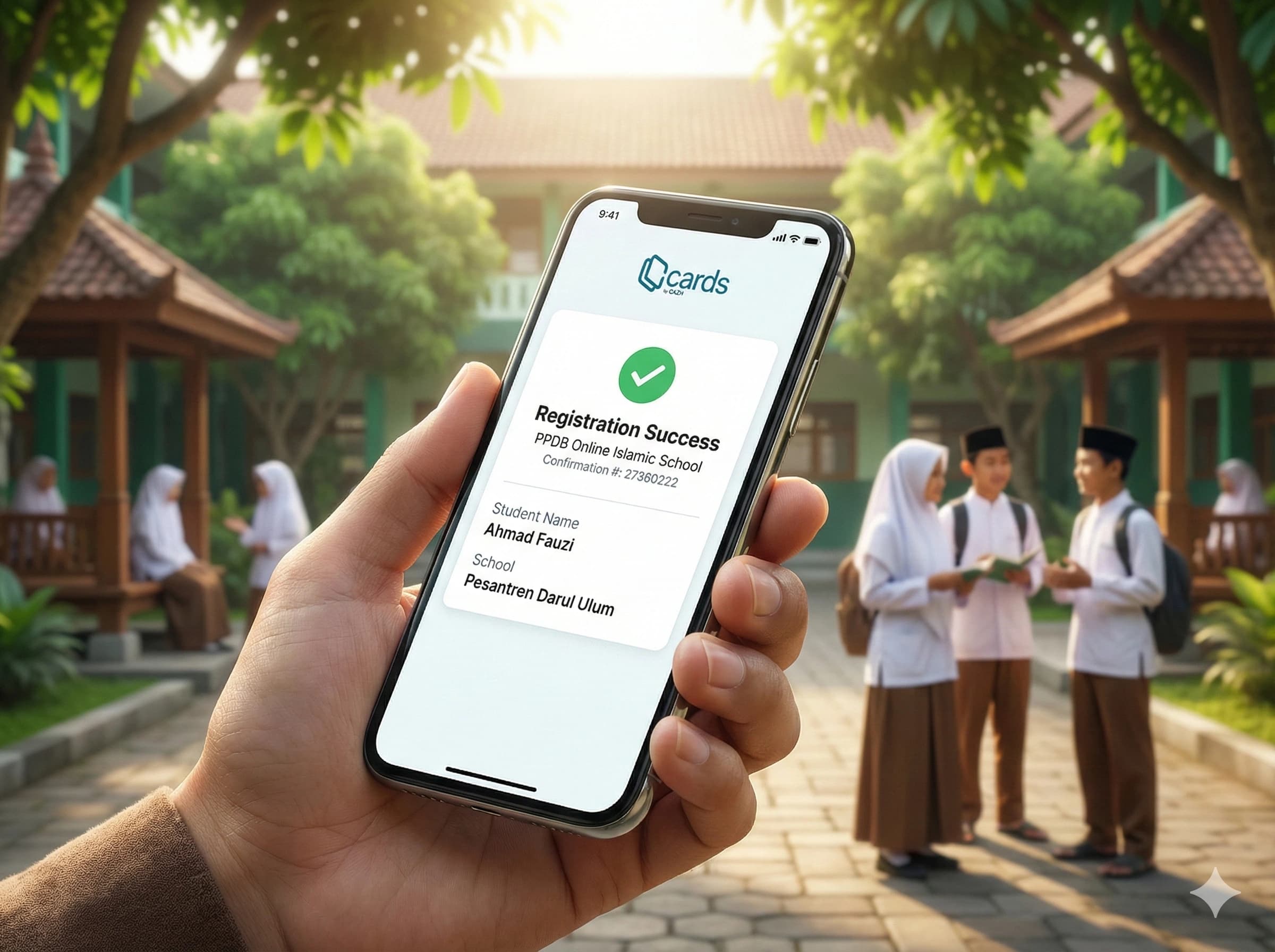 Dashboard admin aplikasi pendaftaran santri online sistem PPDB digital
